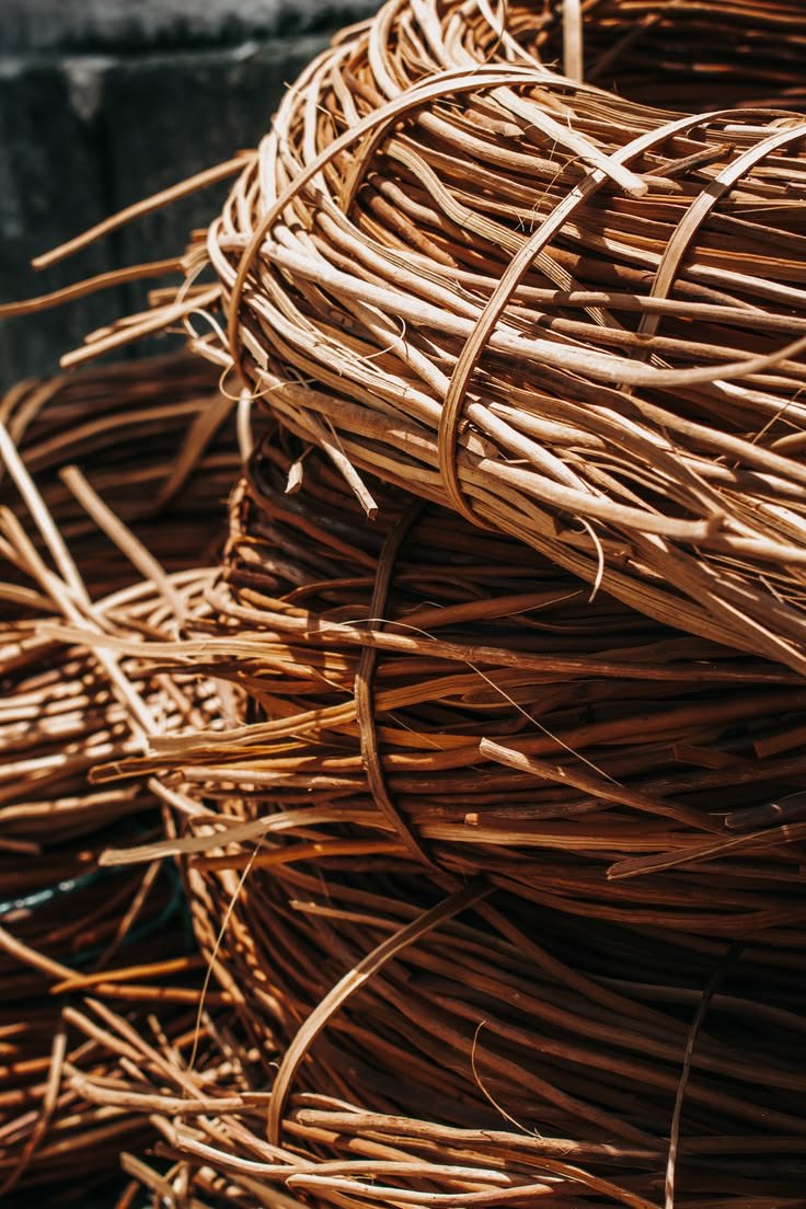 Raw rattan
